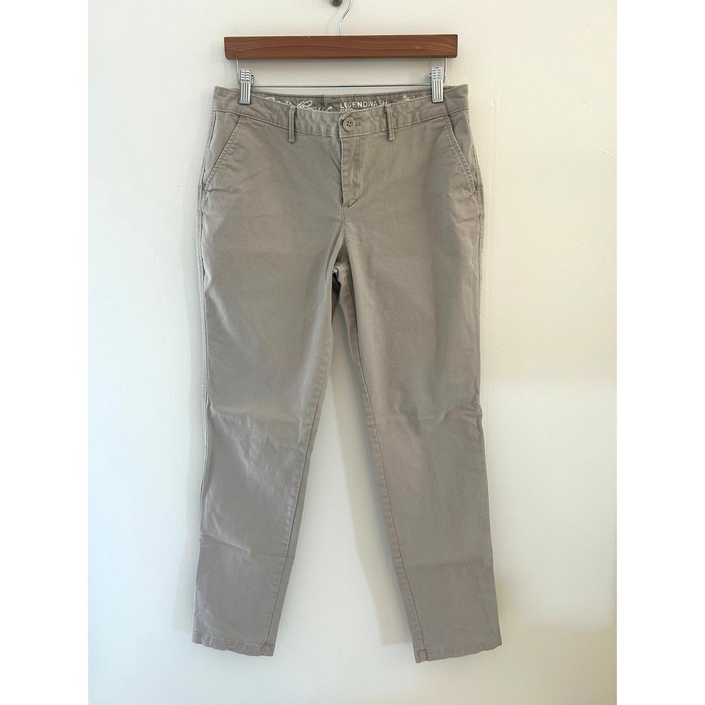 Eddie Bauer Chino Pants Womens 10 Khaki Legendwash Boyfriend Slim Fit Gorpcore